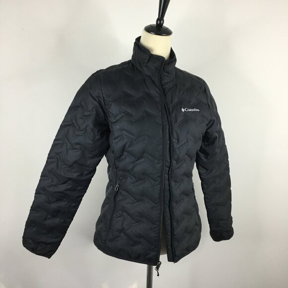COLUMBIA OMNI HEAT Black Zip Pocket Lightweight Reflective Foil Warm Jacket - Picture 1 of 16